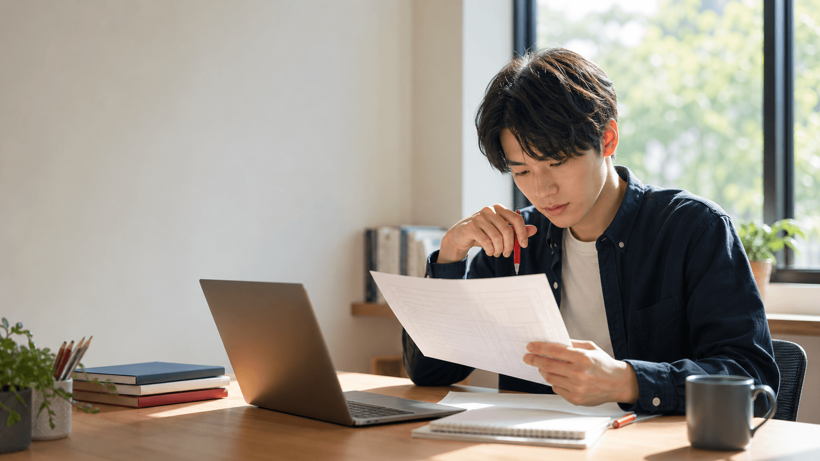 自分で書いたエントリーシートを提出前に見直す学生